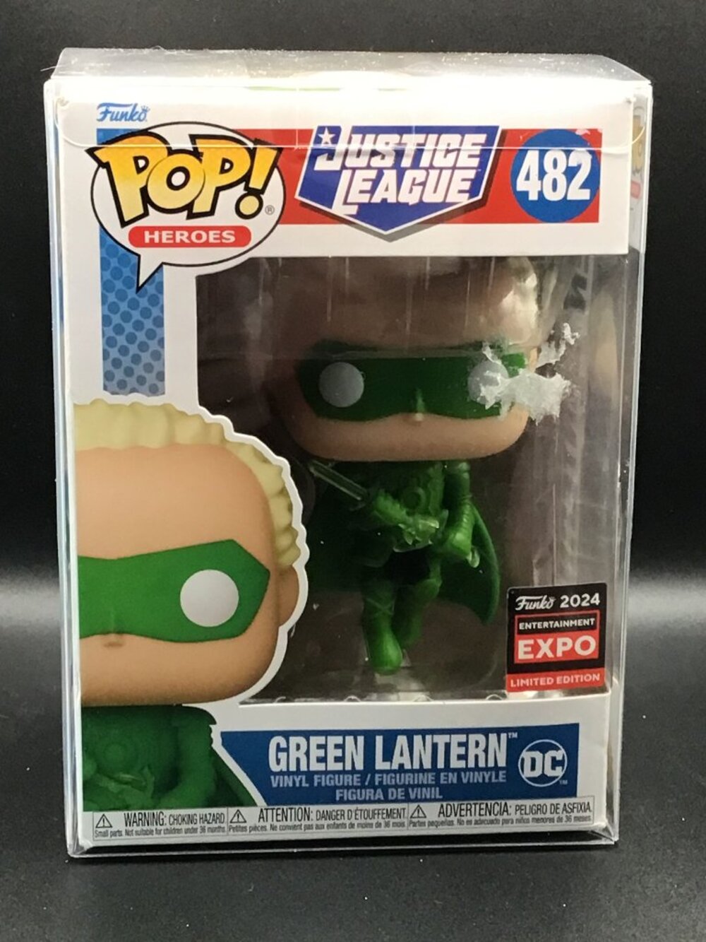 Funko Pop Green Lantern #482 Chicago Comic Entertainment Expo Exclusive Protecto